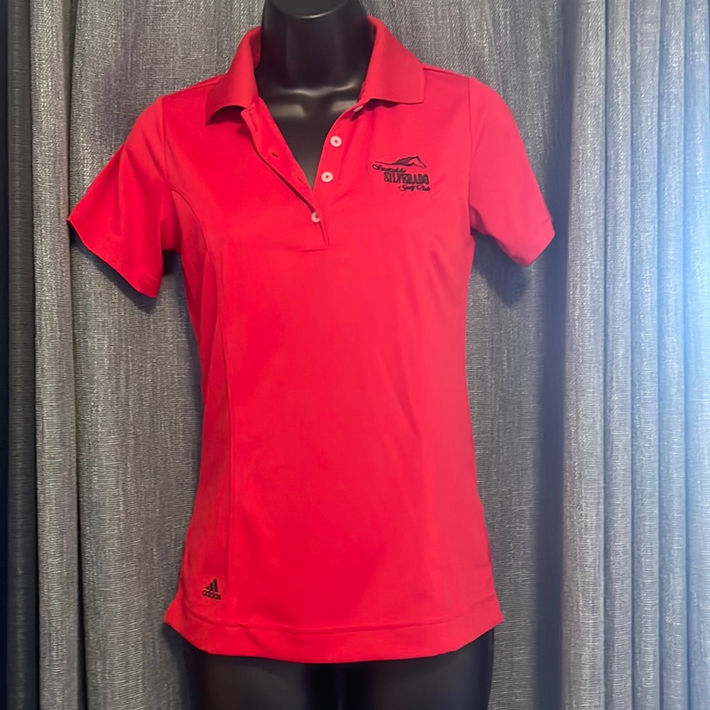 NWT Adidas pure motion red/black golf top